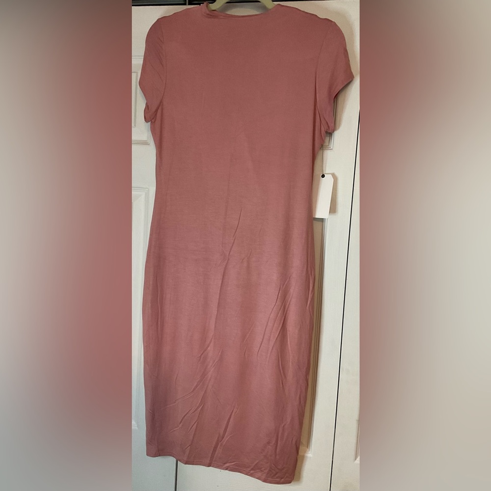 Stella Luce Dusty Rose Pink Midi Dress Large‎ New